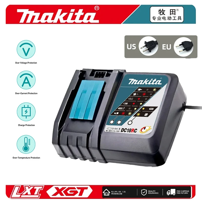 

Makita original DC18RC lithium-ion battery 3A charger, for 18V 14.4V Makita BL1860 BL1850, BL1840, BL1830,electric tool chargers