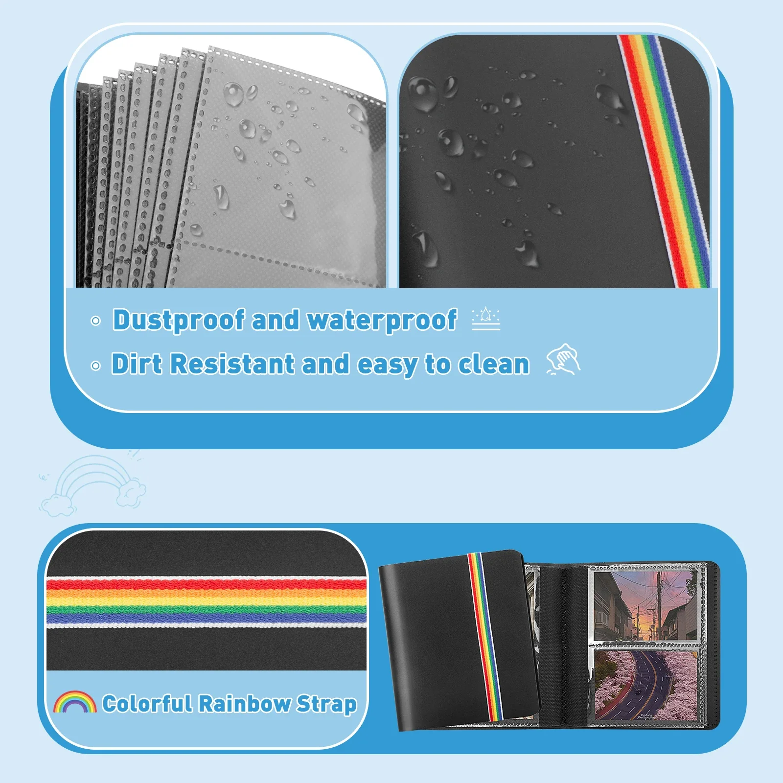 Yinke กล้อง EVA สําหรับ Polaroid Go Instant Mini กล้อง (9035/9070/9071) hard Organizer แบบพกพาพกพากระเป๋าเดินทางกระเป๋า