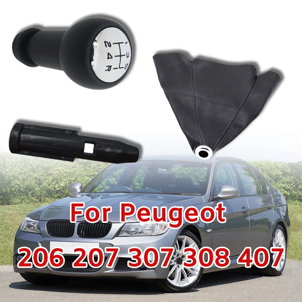 5 Speed Gear Stick Shift Knob Lever Pen Adapter For Peugeot 206 207 307 308 407 For Citroen C4 Picasso Berlingo 2009 Accessories