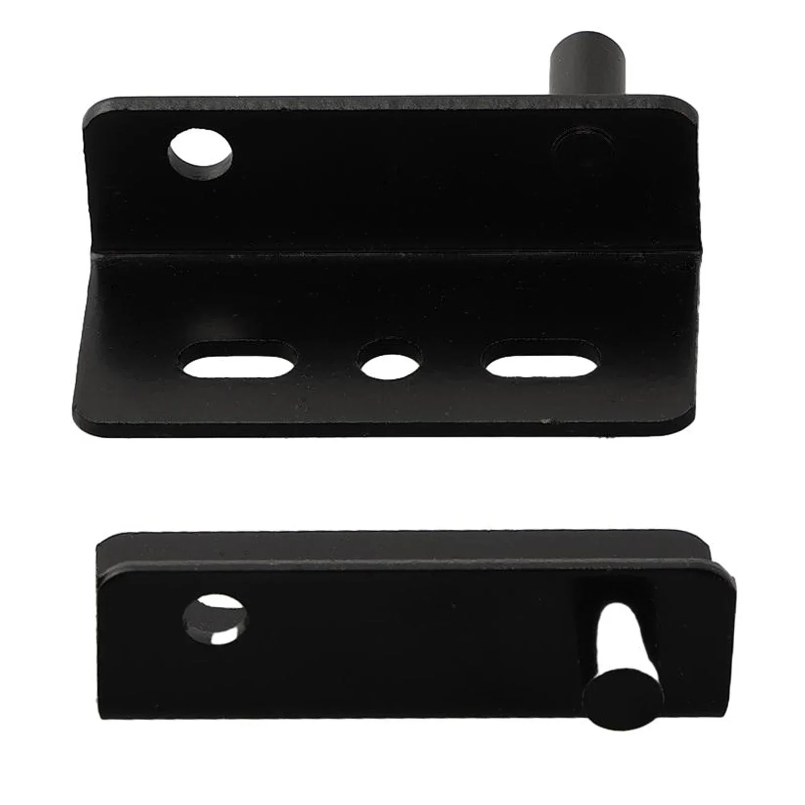 2pcs Pivot Hinges Black Heavy Duty Concealed Shaft Door Hinges With Bushing Drawer Cabinet Catch Invisible Door Pivot Hinges