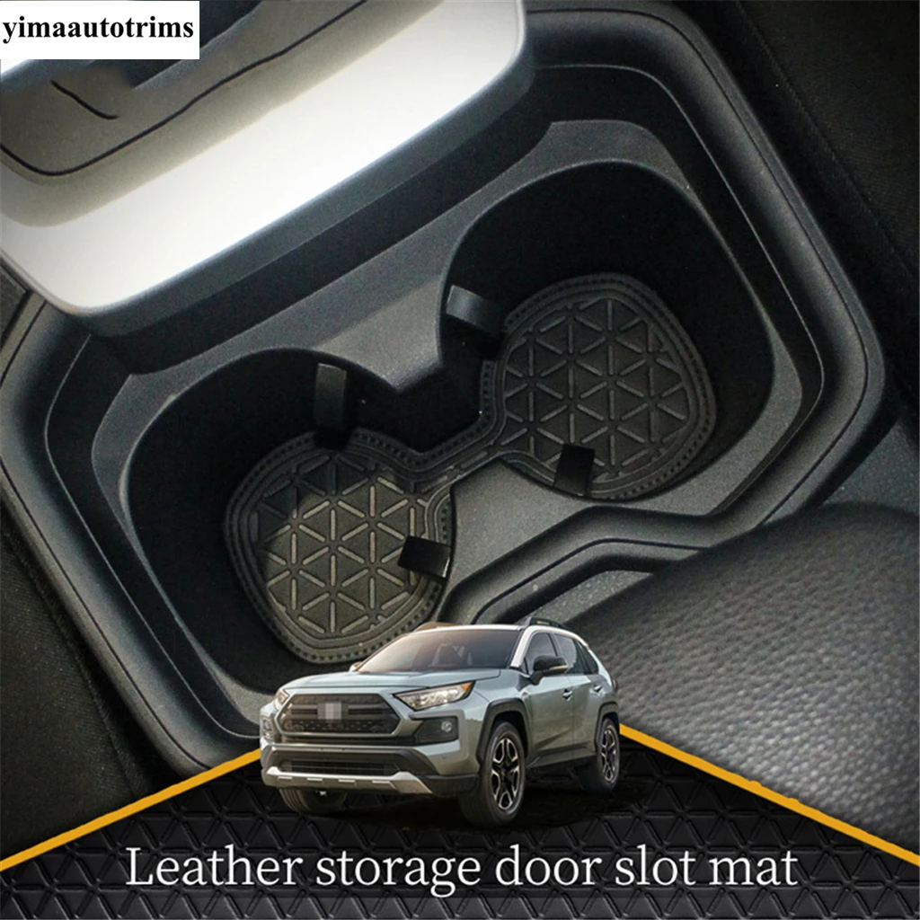 Car Door Groove Mat Anti-Slip Gate Slot Pads PU Leather Protection Interior Accessories For TOYOTA RAV4 RAV 4 XA50 2019 - 2024 