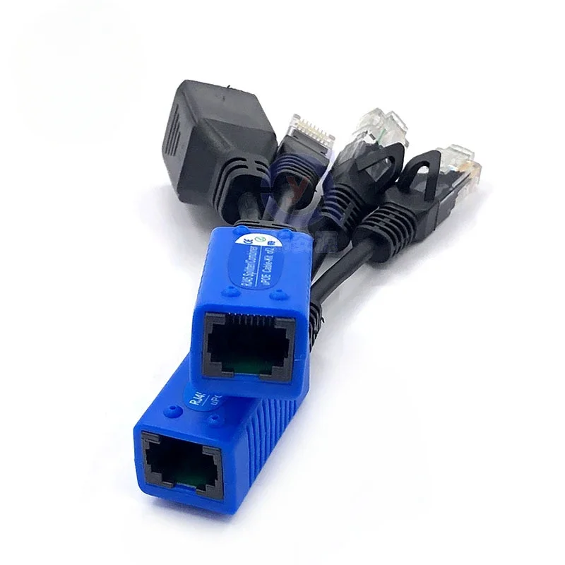 

Кабель RJ45 Сплиттер-Сумматор uPOE, для двух камер POE используется один сетчатый кабель, стандартные разъемы, Пассивный кабель питания, 1 пара