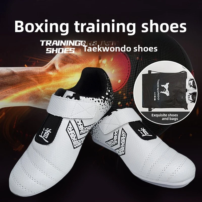 Taekwondo Trainin Shoes Breathable Wear-Resistant Kickboxing Kung Fu Professional Tae Kwon Do Martial Arts Sneaker Kids To Adult