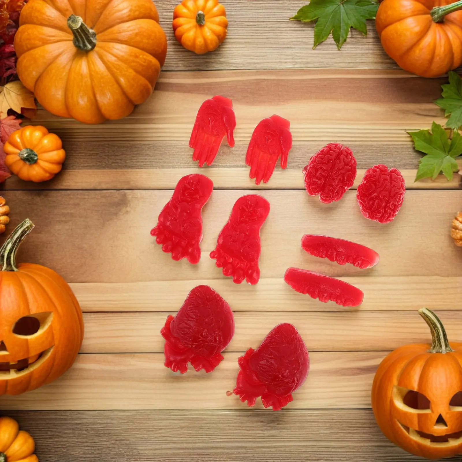 

10Pcs Realistic Tpr Soft Gel Halloween Heart Prop Fake Organ for Prank Decor Horror Room Haunted House Party Scary Bloody Body