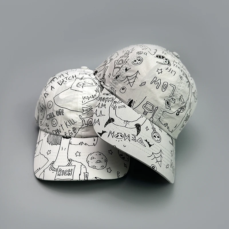 Personal Graffiti Comics Baseball Hats Quick Drying New Unisex Breathable Outdoor Sunshade Hip Hop Versatile Fashion Peaked Caps