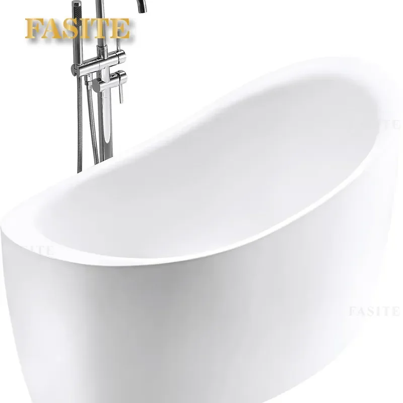 For  Acrylic Bathtub Three Skirt Floor Drainage Ideal for Homestay Hotel Projects Durable Modern Design
