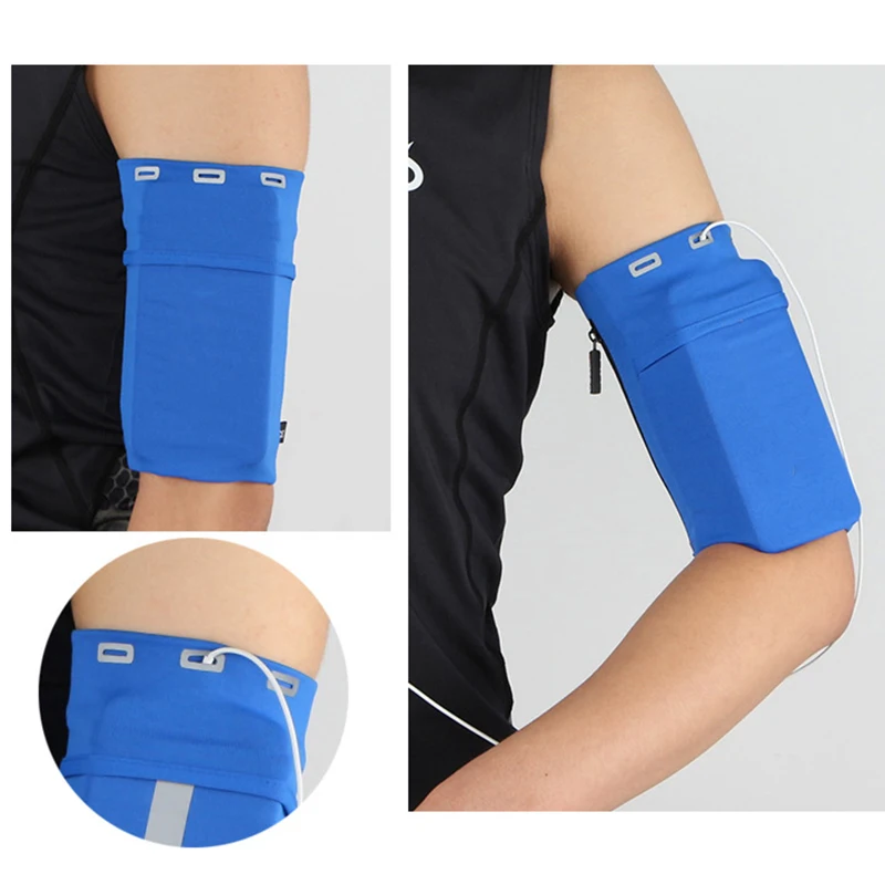 Reflective Running Arm Bag Phone Case Sports Anti-Theft Arm Pouch Men Women Elastic Armbands For Airpods Bag