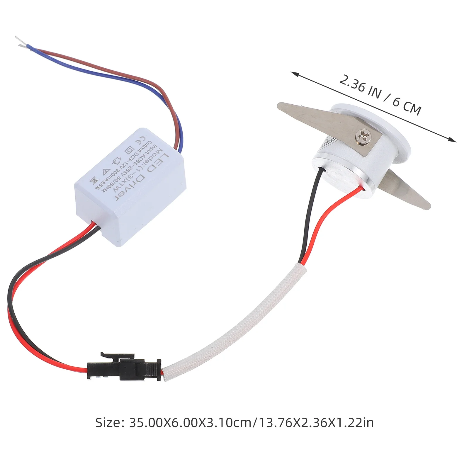 Mini luz de mostrador, foco de pantalla Led compacto, lámpara empotrada de pozo para vitrina, gabinete, iluminación cálida de bajo consumo