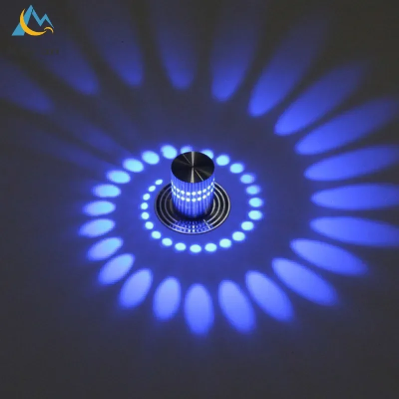 Modern Simple Spiral Lighting LED Wall Lamp Living Room Bedroom Bedside Lamp KTV Bar Hotel Marvellous Room Decorative Wall Light