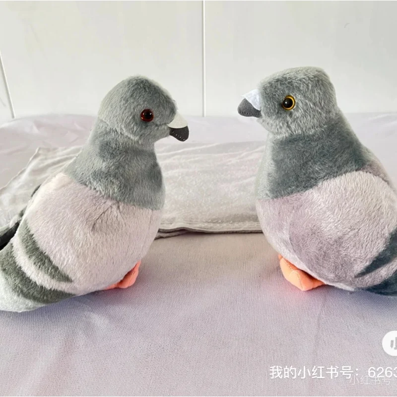 Cute Simulation  Toy Pigeons Plush Toy Cute Grey White Rock Pigeon Doll Small Letter Carrier Pigeons Bird Peace Doves Soft