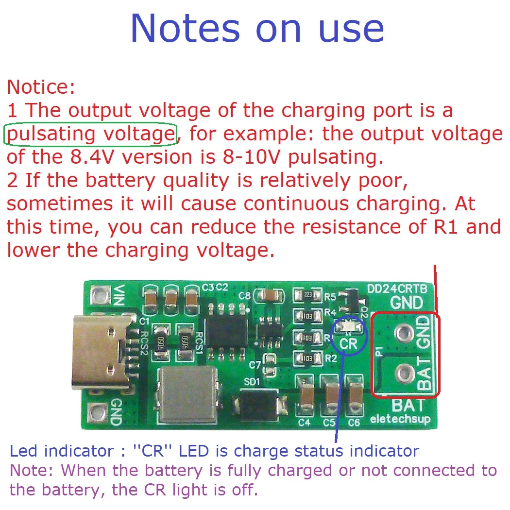 

2-6S Type-c Multi-cell 8.4V 12.6 16.8 21V 25.2V Step-up Boost Charger Module for 7.4V 11.1V 14.8V 18.5V 22.2V 18650 Battery Pack