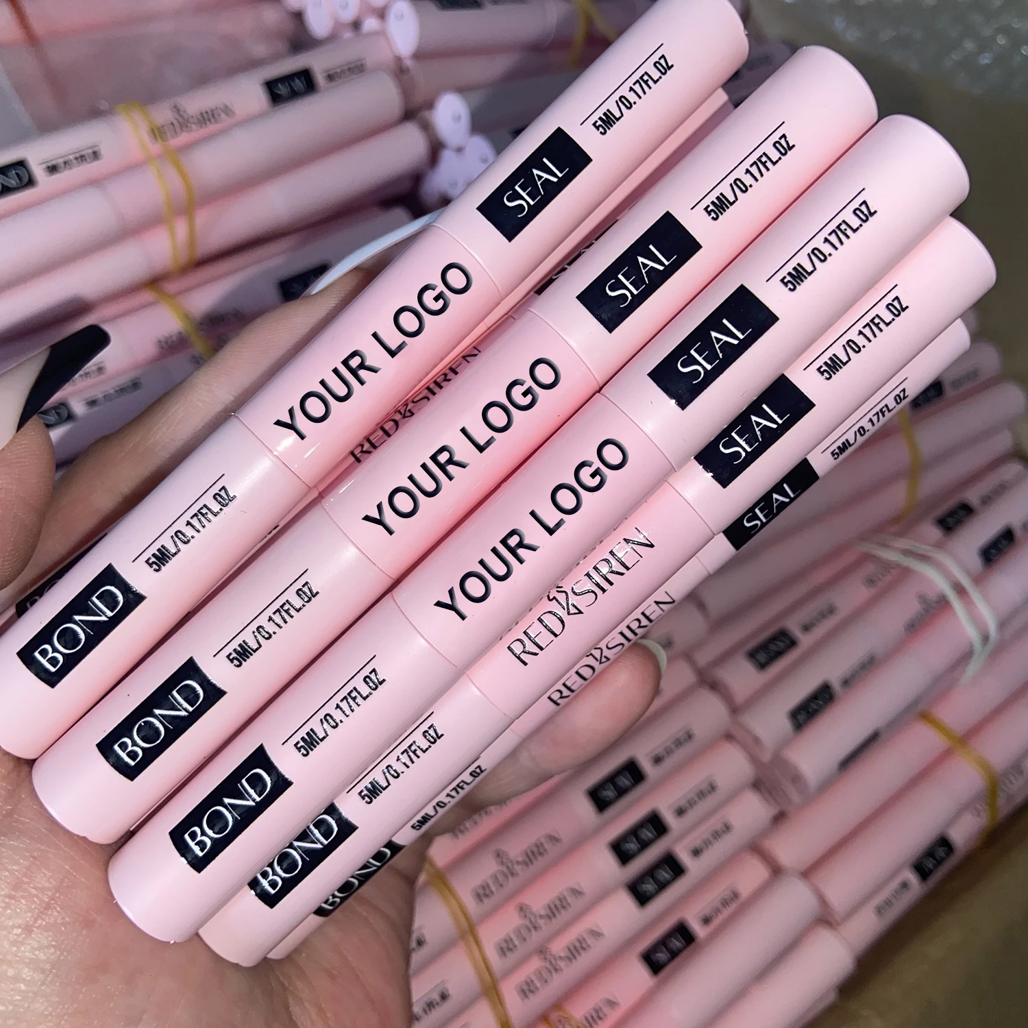 

Клей под частной маркой, накладные ресницы, 10/30/50 шт., оптовая продажа, супер сильная фиксация, кластерный клей для ресниц, индивидуальный логотип, склеивание и печать