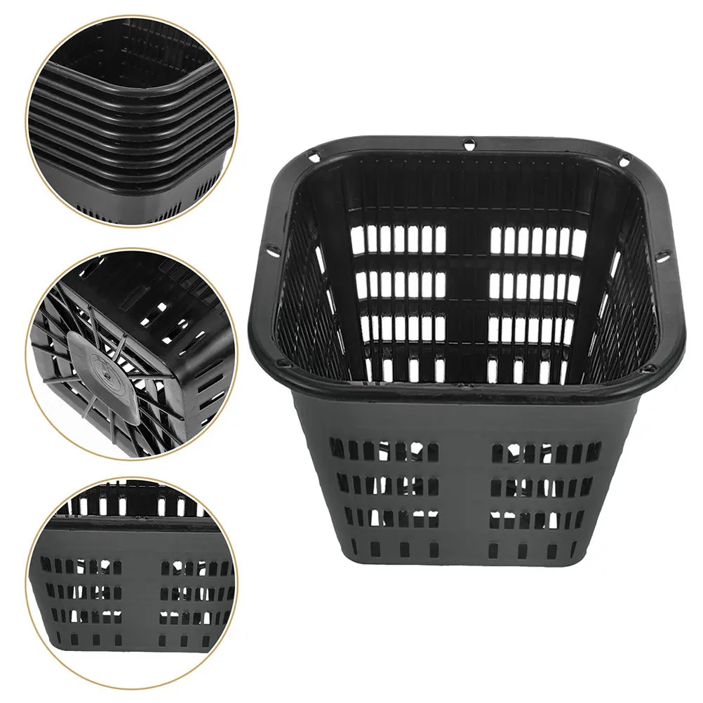 

4pcs Root Control Planter Baskets Hydroponic Mesh Pots Durable Abs Ventilation Holes For Vegetables Aquatic Plants Orchids