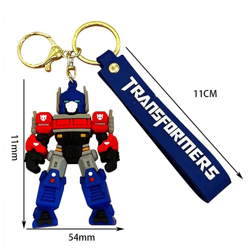 Transformers Keychain Optimus Prime Bumblebee Figure Anime Keyring Pendants Car Key Accessories Doll Ornaments Toy Gift for Kids image 5