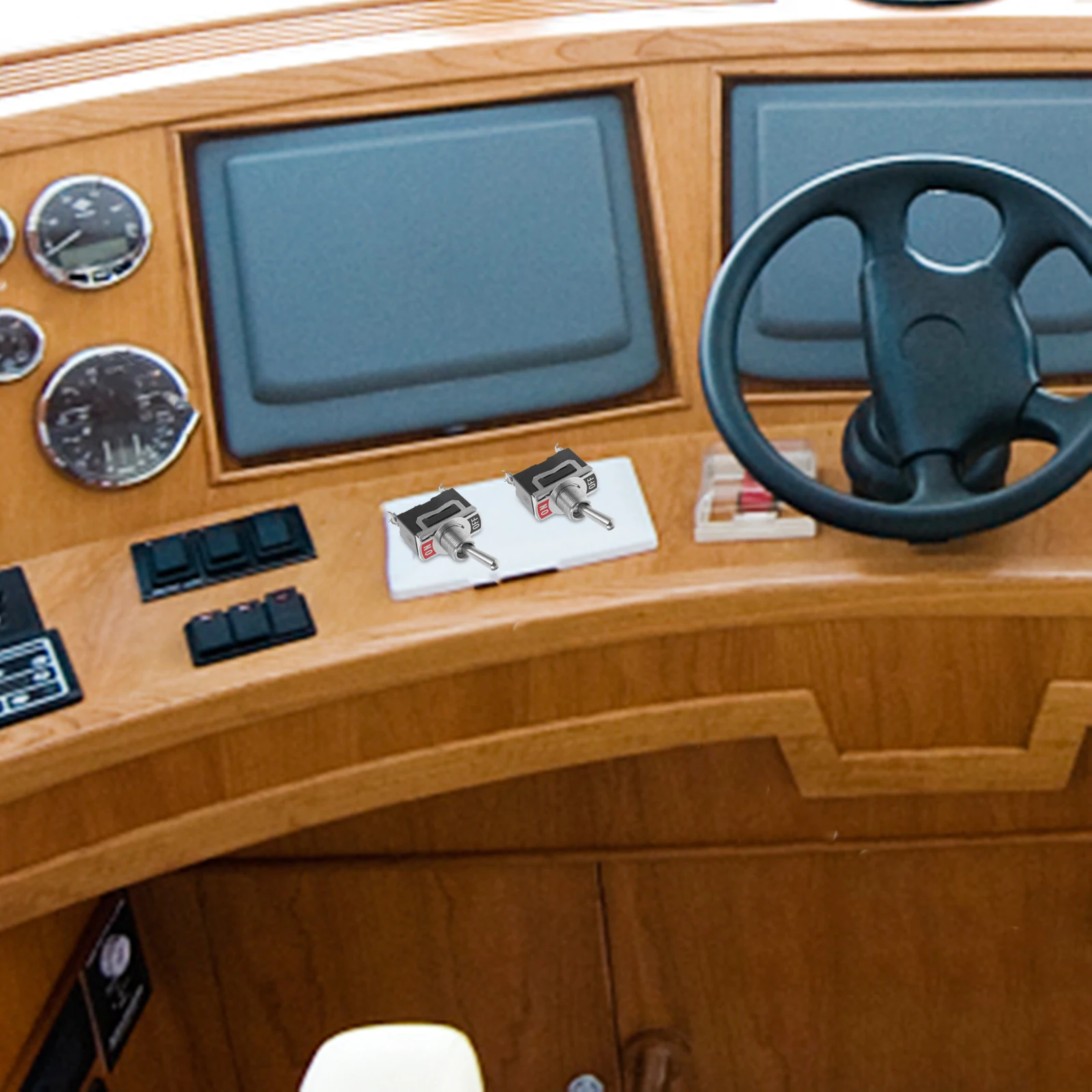 

2Pcs Boat Car Toggle Switch Durable Convenient Marine Electrical Supplies Toggle Switch Replacement Boat Supplies