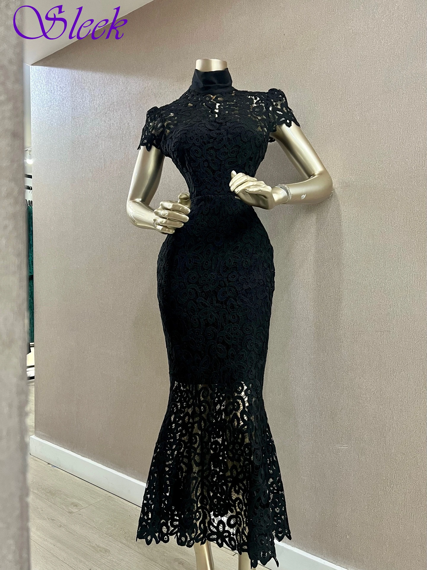 تخصيص حورية البحر ذوي الياقات العالية فستان سهرة رسمي أنيق حديث عالي الجودة فساتين المشاهير موضة فستان حفلة موسيقية دقيق