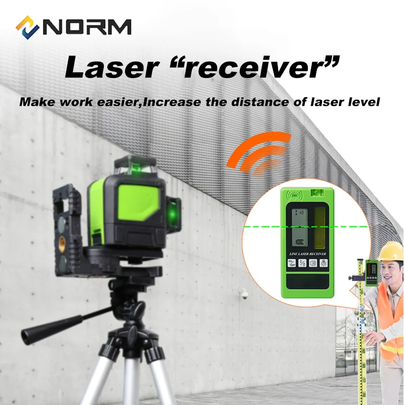 Laser Beam Receiver Level Receiver Detector With Pulsing Line LCD Display Receive For Outdoor Work