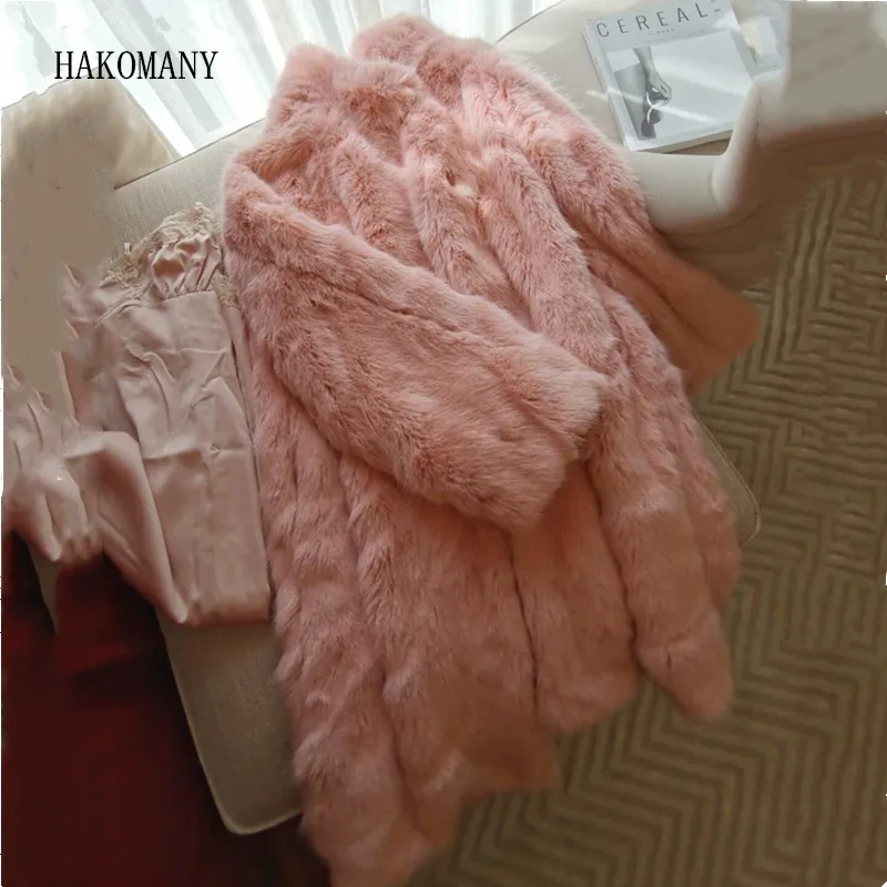 2023 Winter Pink Hairy Shaggy Faux Fur Jacket Stand Collar Full sleeve Loose Furry Long Coat Stay warm Party Outercoat