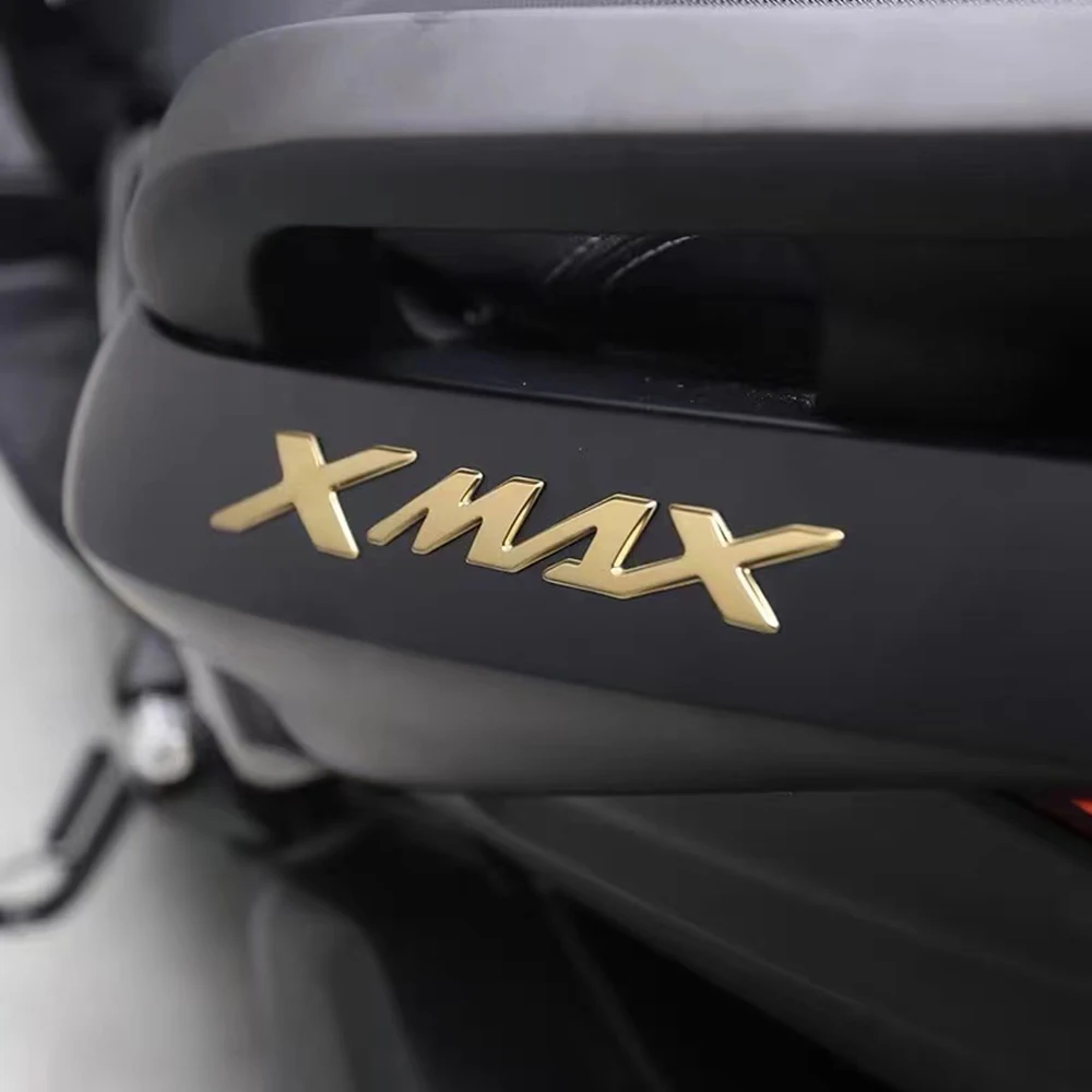2pcs Motorcycle 3D Soft Plastic Emblem Stickers X-MAX Logo Decals for Yamaha XMAX 300 250 125 400 Scooter Decor Accessories