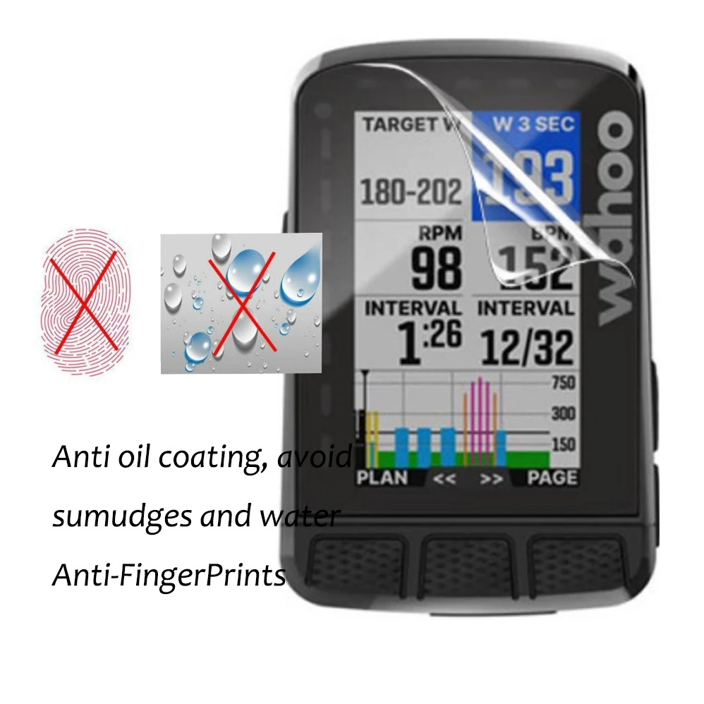 3 szt. Zabezpieczenie przed eksplozją ekranu dla Wahoo ELEMNT Bolt V2 Roam V2 Mini wodoodporny przezroczysty folia ochronna na ekran dla zwierząt