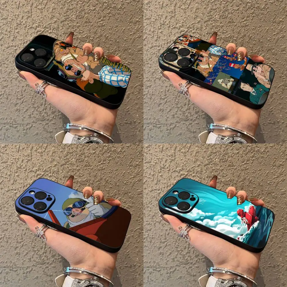 

Anime Cartoon Red Pig Phone Case For iPhone 16,15,14,13,12,11,Pro,XS,Max,XR,Plus,E,SE4,Mini Black Soft Shell