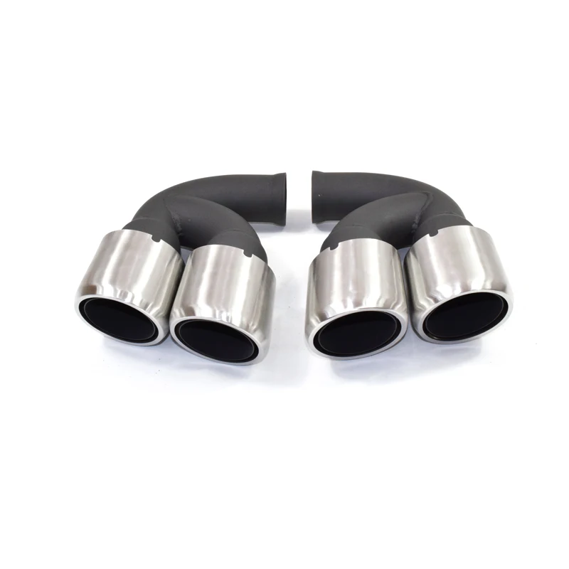 Silver Stainless Steel Exhaust Pipe Muffler Tail Throat Modification S10-14 Car Chassis Model 958-1-2 Original Four-pointer