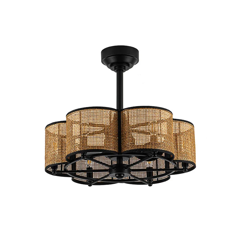 

Bamboo Rattan Ceiling Fan Light Homestay Restaurant Hot Pot Restaurant Fan Light