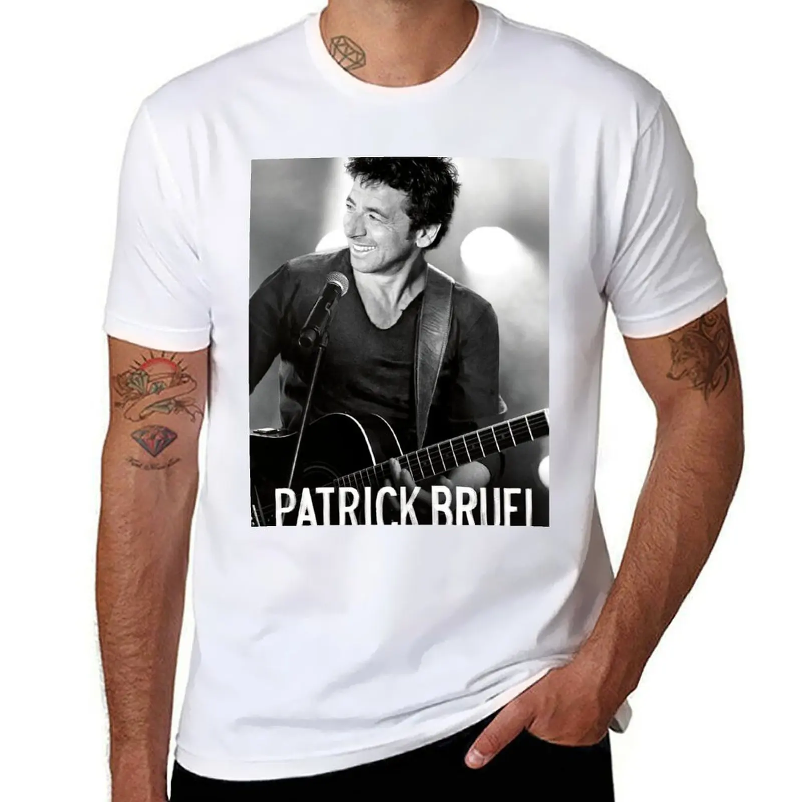patrick Bruel Tour 2022 T-Shirt man t shirt cotton high quality cotton t shirts high quality T-Shirt