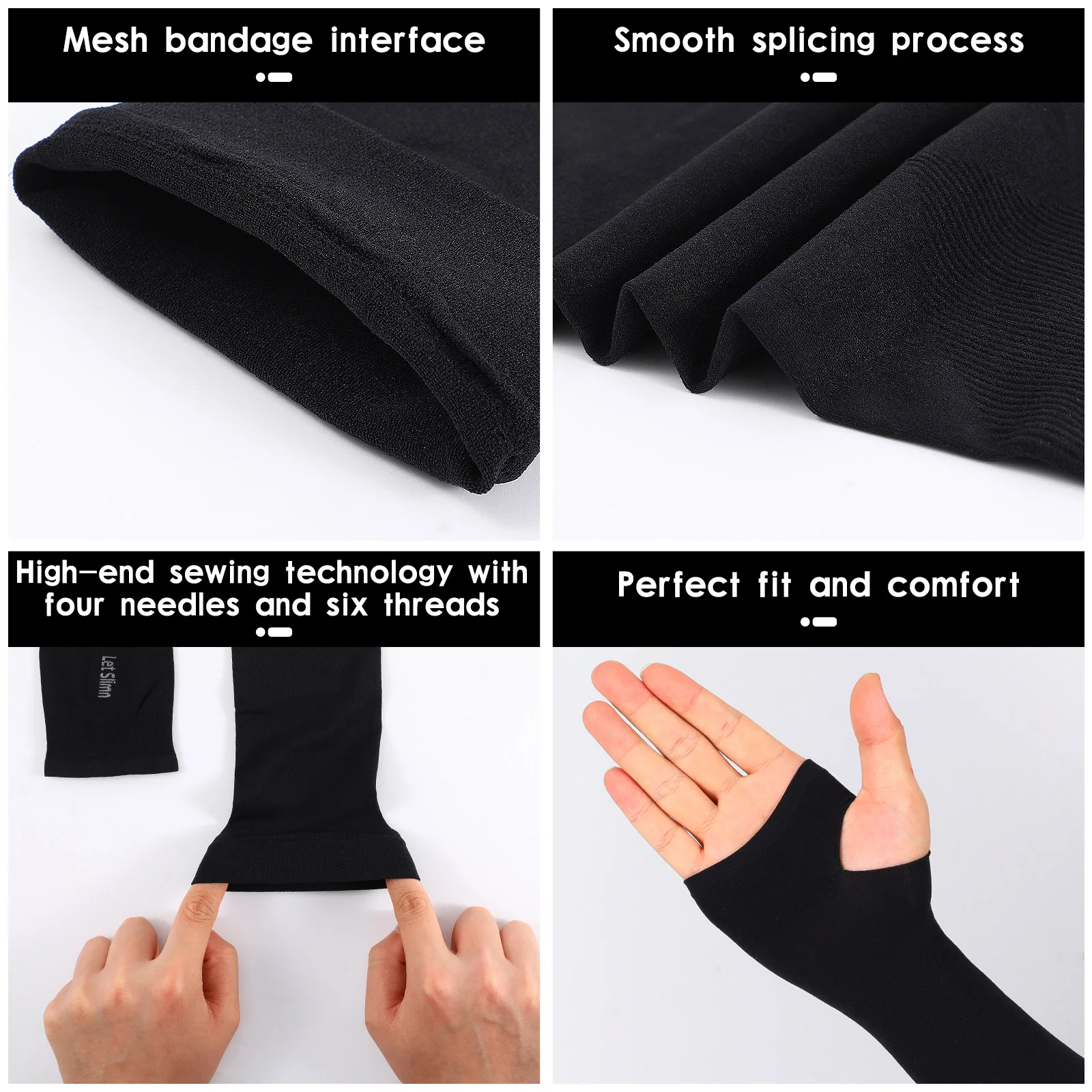 1 Pair Cycling Arm Warmers Sleeves Arm Warmer Sun UV Protection Long Fingerless Gloves Ridding Running Fitness Golf Arm Sleeves