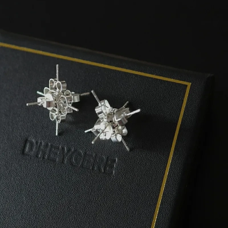 DHEYGERE Satellite Earrings Niche Design Sense Exquisite Cool Stereo Men And Women Ins Tide Party Wedding Gift