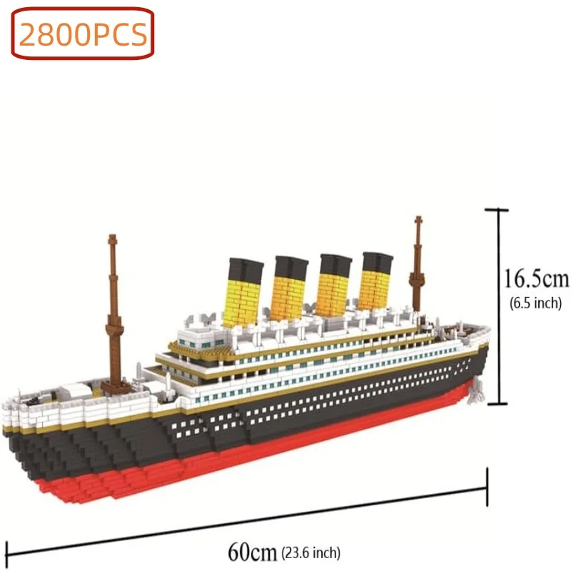 

2025 Titanic Iceberg Model Ship Building Blocks Set Toy Micro Mini Bricks for Adults Girls Assemble Ice Love Cruise Ship Toy Boy