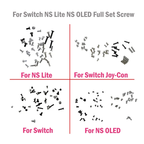 1-5 juegos de tornillos de carcasa de consola para Switch para NS Lite para NS OLED Kit completo de reemplazo de tornillos