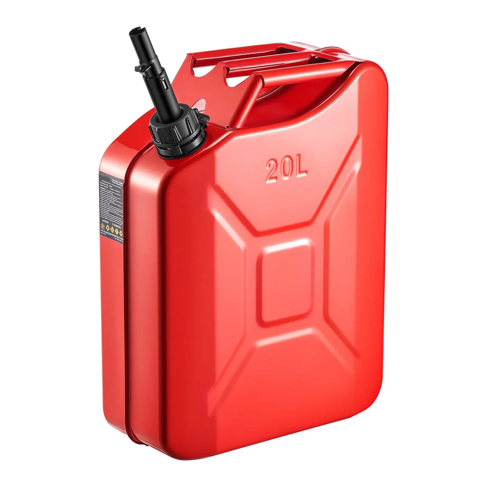 

Heavy Duty Metal Jerry Can 5.3Gal with Spout, Fuel Container for Car ATV UTV