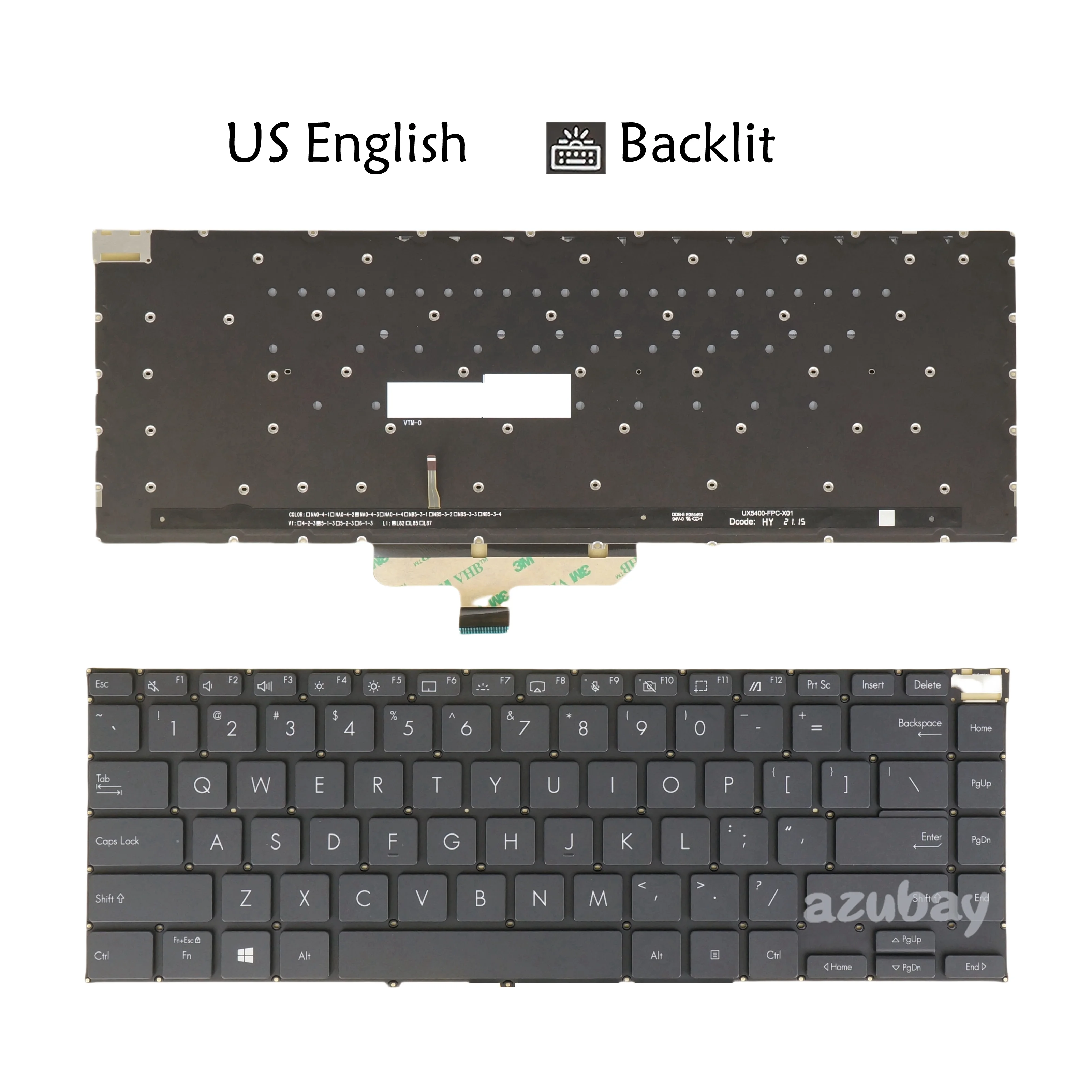 

US English Backlit Laptop Keyboard for ASUS ZenBook 14X UX5400E UX5400EA UX5400EG 0KN1-DJ1US12 0KNB0-4602US00