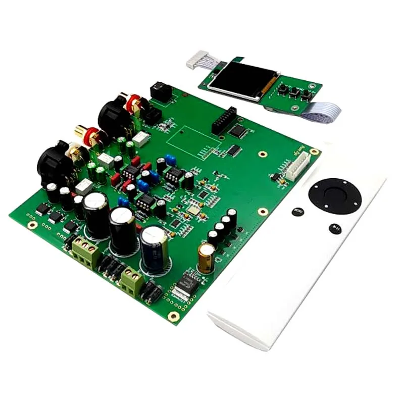 Decodificador DAC Dual ES9038q2m HiFi Coaxial PCM384k DSD128, Kit USB DSD512 + Control remoto de pantalla, nuevo