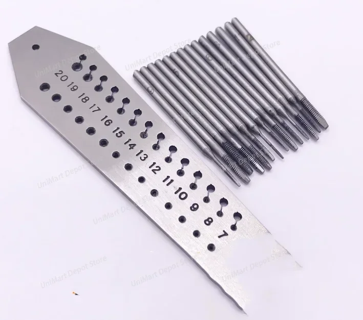 Watch repair tool thread tapping plate screw micro tap plate set clamp plate tapping screw pattern