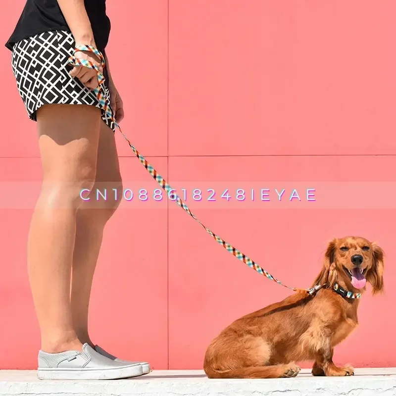 ขนาดเล็ก-ขนาดใหญ่สายจูงสุนัขป้องกันการระเบิดสายจูงสัตว์เลี้ยง Golden Retriever Corgi Labrador นําสุนัขอุปกรณ์เสริม Perros Accesorios