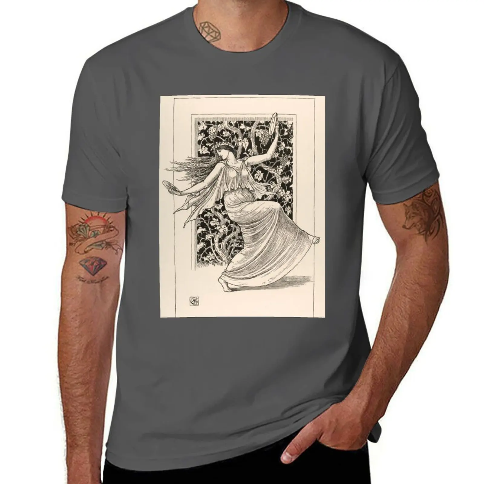 

Dancing Nymph by Walter Crane, 1895 T-Shirt man t shirt heavy cotton funny t shirts man T-Shirt