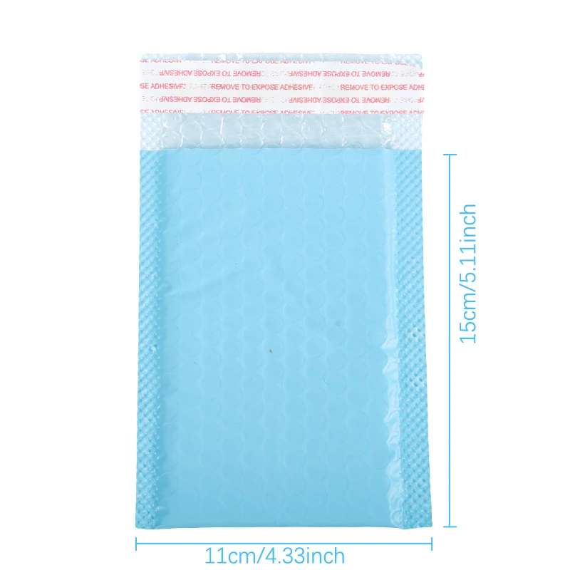 Imagem -06 - Self-seal Bolsas de Envio para Pequenas Empresas Acolchoado Mailing Envelopes Bubble Mailers Azul Claro 10 Pcs