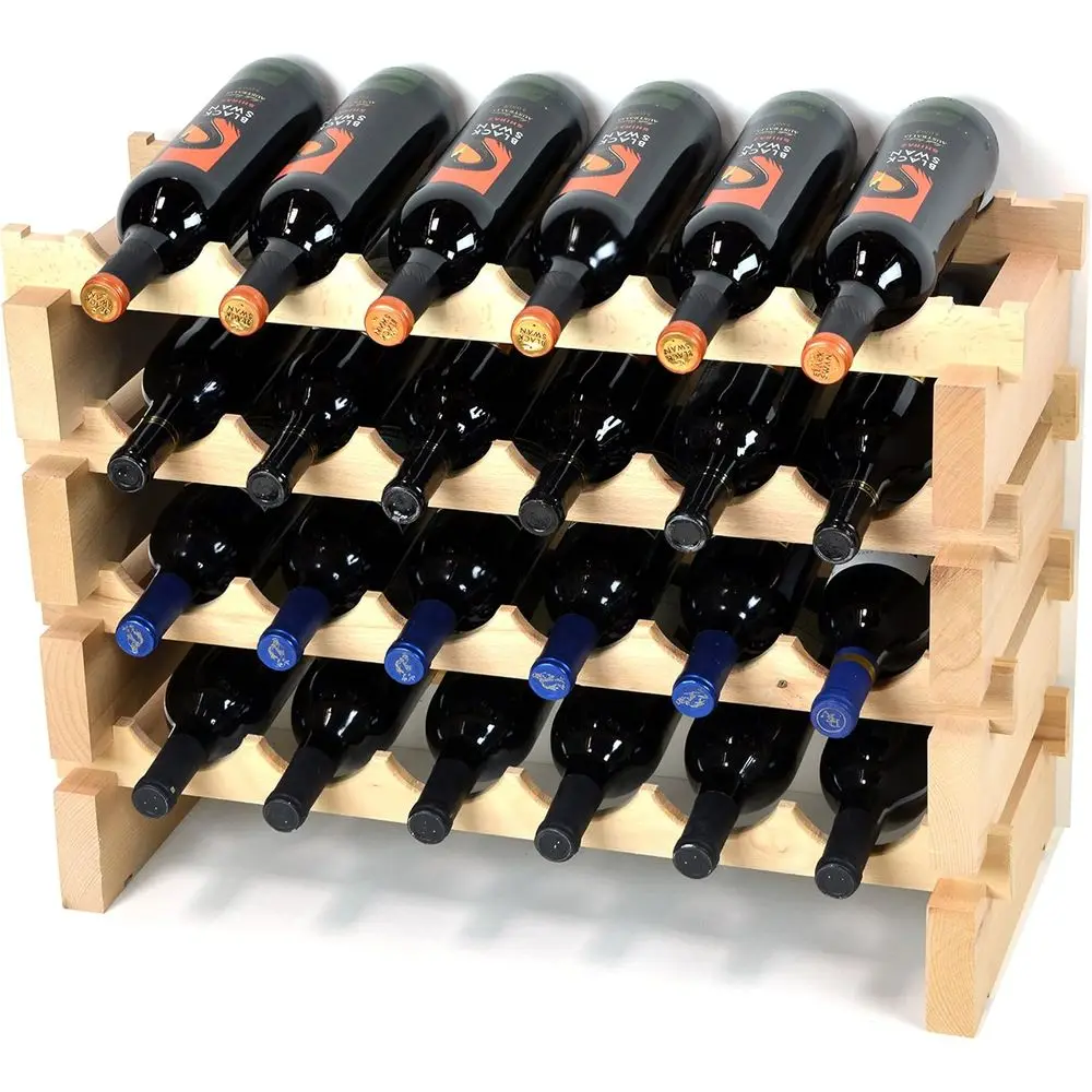 

ular Wine Rack chwood 24-72 Bottle acity 6 Bottles Aup to 12 Rows Newest Improved el (24 Bottles - 4 Rows)