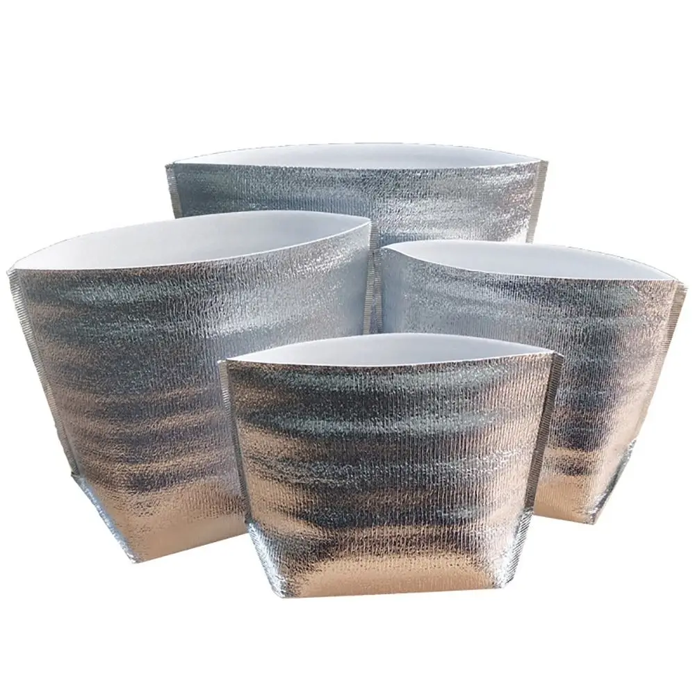 5Pcs Portable Ice Cold Warm Aluminum Foil Bag Food Thermal Packing Insulation Bag 3mm Delivery Carrier Cooler Bag Drink Storage