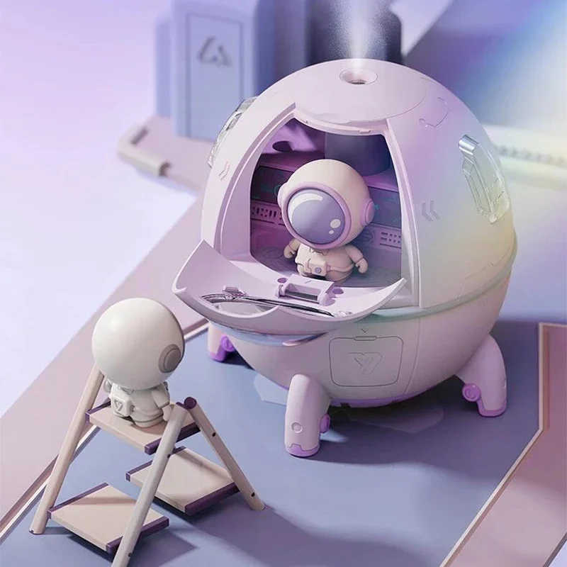 

Увлажнитель воздуха космонавта, ночник, 220 мл, с аккумулятором, перезаряжаемый домашний диффузор аромата масла, подарок для детей, настольная лампа в стиле деко