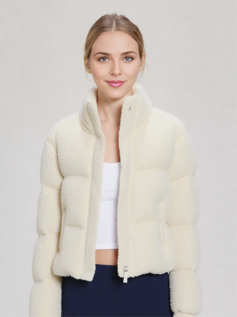 Winter Stand Collar Warm Sequin Puff Down Jacket Women White Duck Down Zipper Jackets Female Thick Fluffy Parker Cotton Outwears