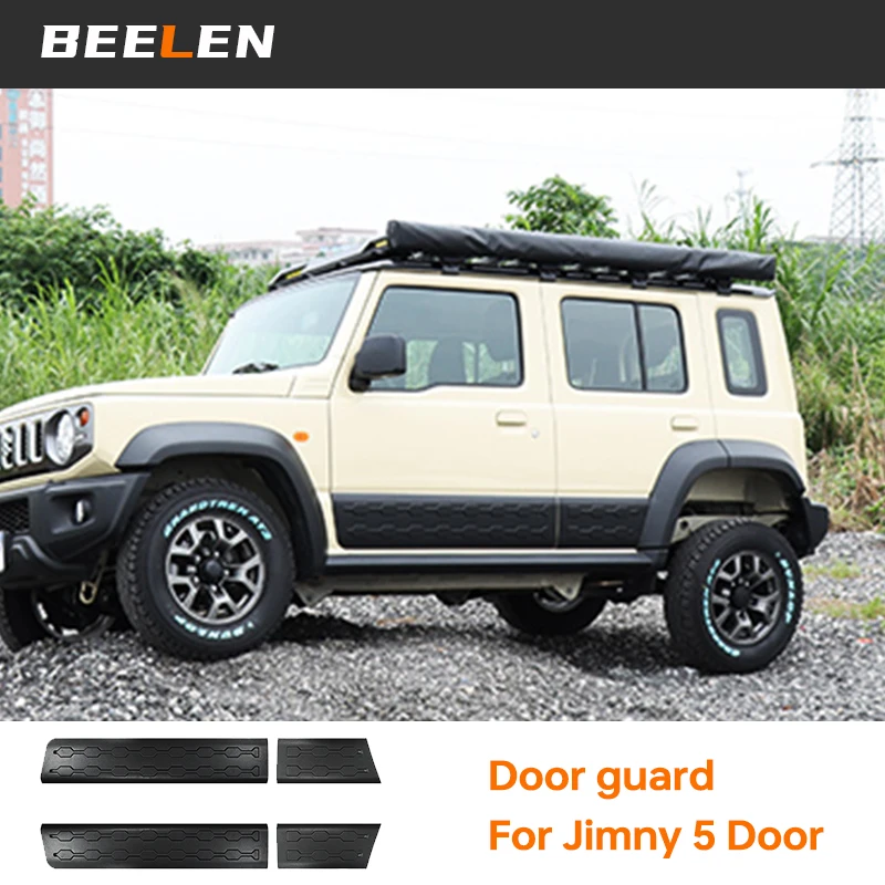 For Suzuki Jimny 5 Door JB64 JB74 2023-2024 4Pcs Car Side Door Body Molding Trim Decorative Cover Guard Plate Protective Strip