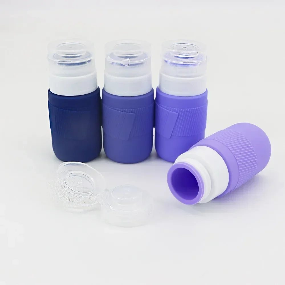 Portable Silicone Travel Bottle Cosmetic Storage Refillable Lotion Bottle Leakproof Shampoo Container Squeeze Tube Empty Bottle