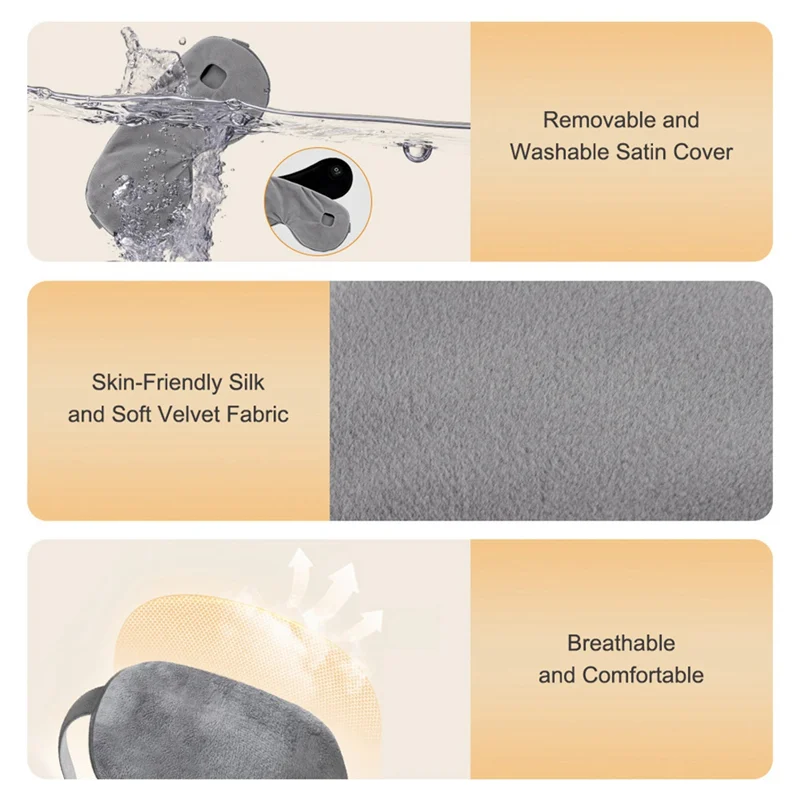 ABGP-Mascarilla inteligente con control de temperatura, calefacción recargable, protectores oculares para aliviar la fatiga y el sueño