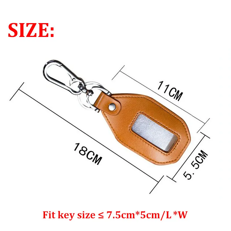 PU Leather Car Key Holder Housekeeper Keys Organizer Women Keychain Covers Smart Key Transparent Display Case Bag Pouch
