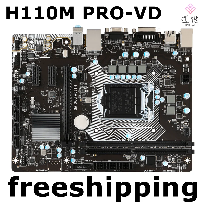 

Для материнской платы H110M PRO-VD 32GB LGA 1151 DDR4 Micro ATX H110 материнская плата 100% протестирована полностью