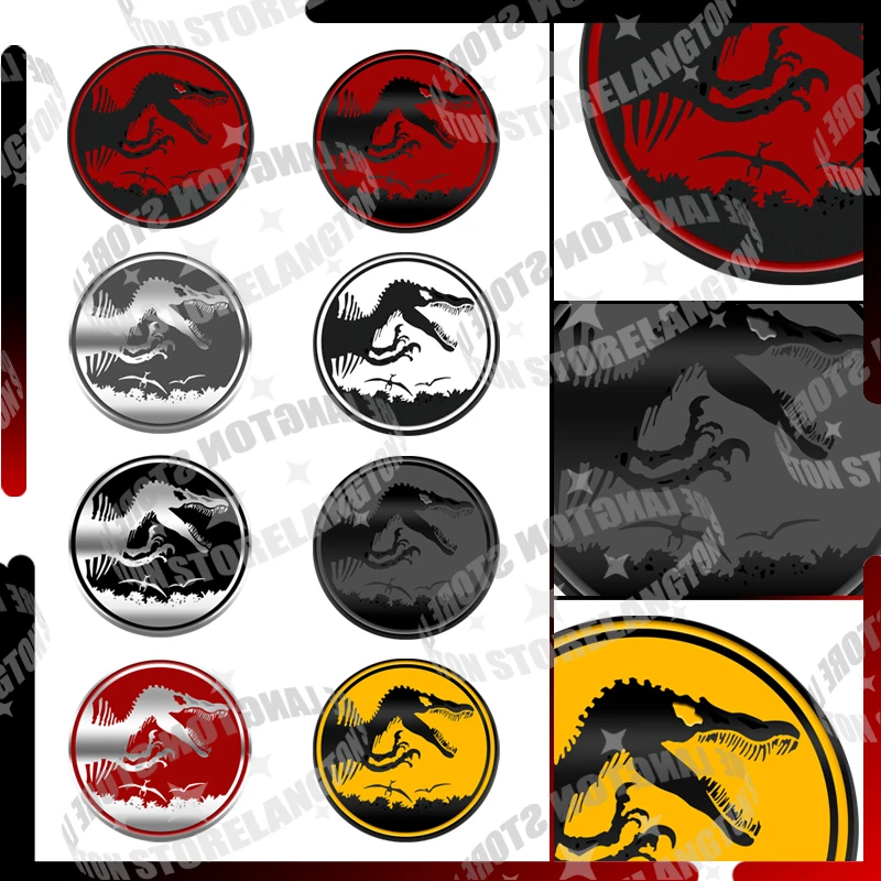 Dinosaur Tyrannosaurus Rex Grille Badge Car Body Emblem 3D Metal Tail Sticker For Hyundai Opel Dacia Skoda Volvo Jeep Toyota