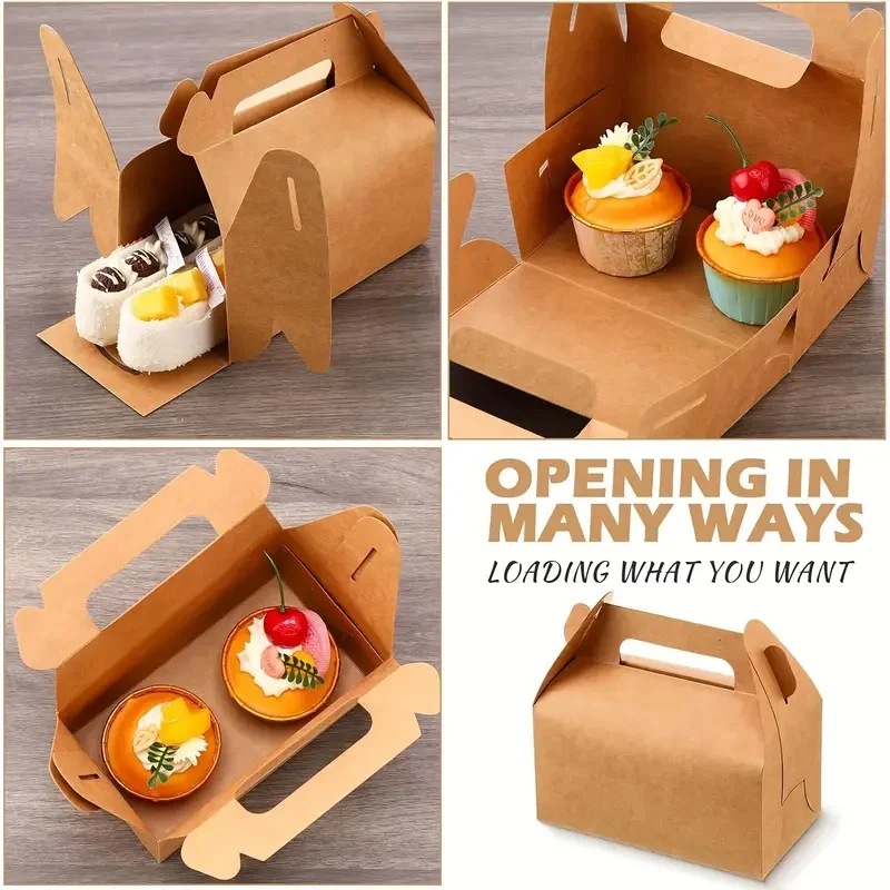 10/30 pack, party packaging box, kraft paper candy box, DIY party decoration cake box, packaging box, wedding decorations